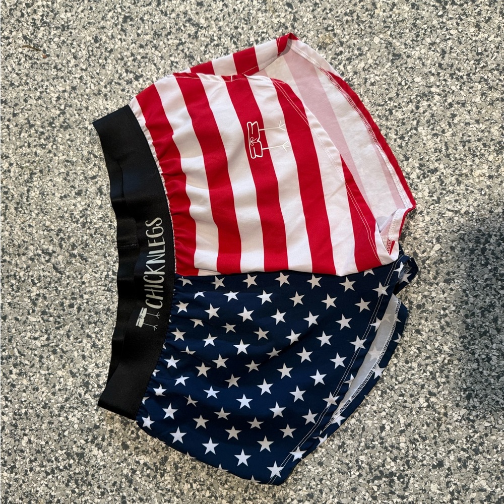 Women’s size L American Flag Running Shorts